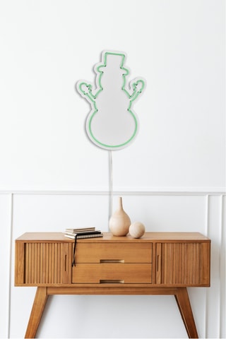 Bonhomme de neige mural LED - Vert