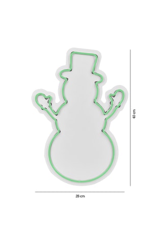 Bonhomme de neige mural LED - Vert
