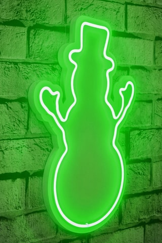 Bonhomme de neige mural LED - Vert