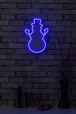 Bonhomme de neige mural LED - Bleu