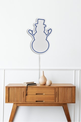 Bonhomme de neige mural LED - Bleu
