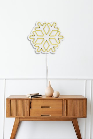 Flocon de neige mural LED - Jaune