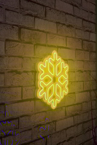 Flocon de neige mural LED - Jaune
