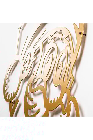 Décoration murale avec guirlande lumineuse - Doré