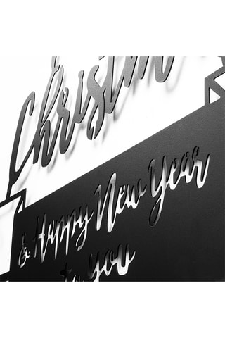 Décoration murale avec guirlande lumineuse - Noir