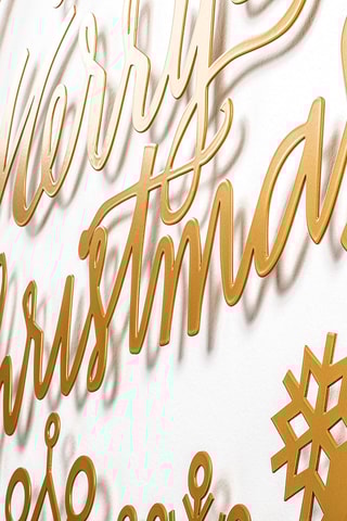 Décoration murale avec guirlande lumineuse - Doré