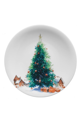 6 assiettes à dessert en porcelaine - 21 cm