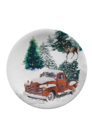 6 assiettes à dessert en porcelaine - 21 cm