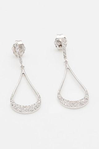 Oorbellen Gouttes d'amour Précieuses - Witgoud en Diamanten 0,29 Karaat/80