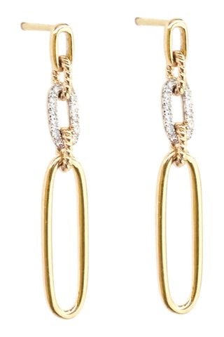 Oorbellen Layana - Geelgoud en Diamanten