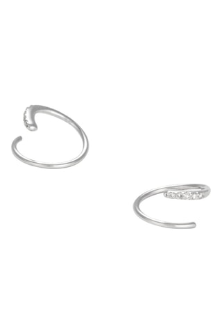 Oorbellen Joli Tourbillon Diamant - Witgoud en Diamanten