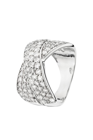 Ring Ruban de Lumière Witgoud en Diamanten