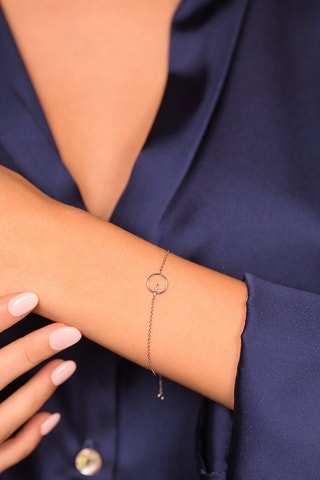 Armband Barrette Encerclée - Witgoud en Diamanten 0,02 Karaat/6