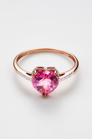 Bague Saphya Or jaune, diamants et topaze