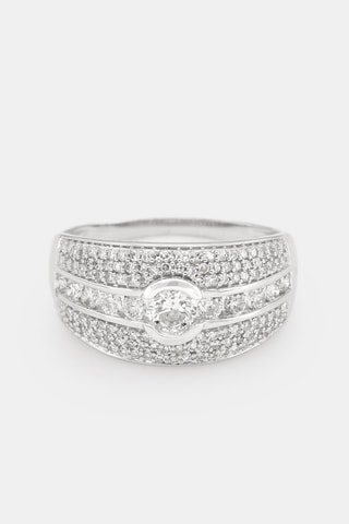 Ring Jonc Lumineuse - Witgoud, Diamanten