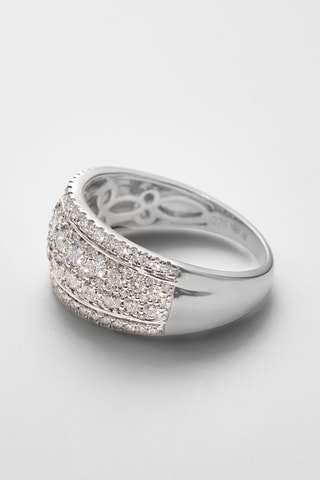 Ring Chemin De Diamants Witgoud en Diamanten