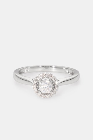 Ring Duo Belle Solitaire - Witgoud en Diamanten