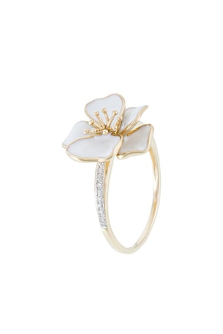 Bague Orchidée - Or jaune et diamants