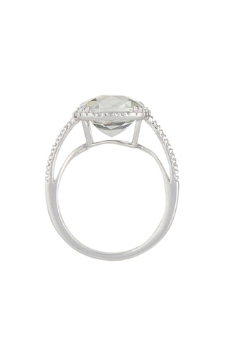 Ring Divine Améthyste Verte - Witgoud, Diamanten 0,1 Karaat/32 en Amethisten