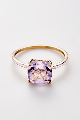 Bague Derya - Or jaune, améthystes et diamants