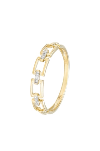 Bague Maillage - Or jaune et diamants