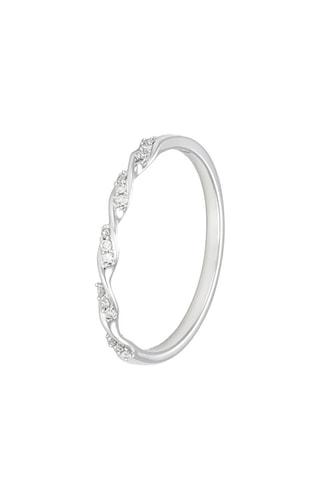 Trouwring Eternelle Torsade Witgoud en Diamanten