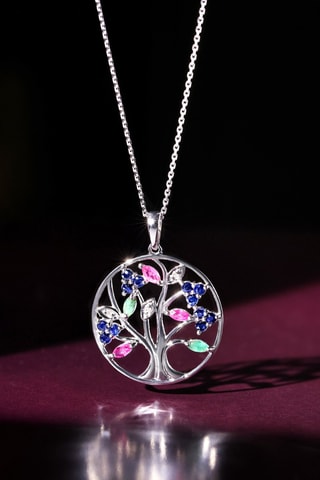 Hanger Arbre à Fleurs - Witgoud, Diamanten en Multistenen