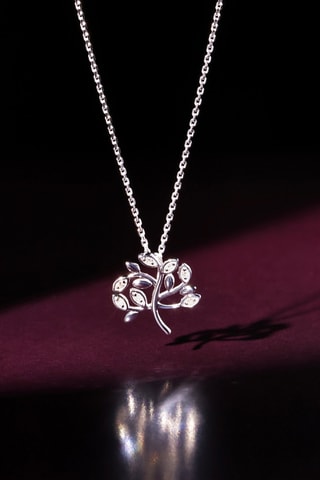 Ketting Arbol de la Vida - Witgoud en Diamanten 0,03 Karaat/7