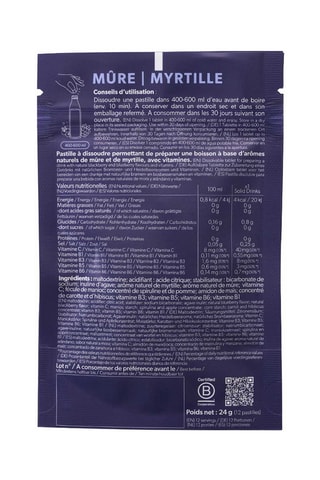 12 pastilles d'hydratation Solid Drinks - Mûre et myrtille