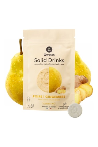 12 pastilles d'hydratation Solid Drinks - Poire et Gingembre