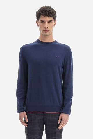 Pull regular - Bleu marine