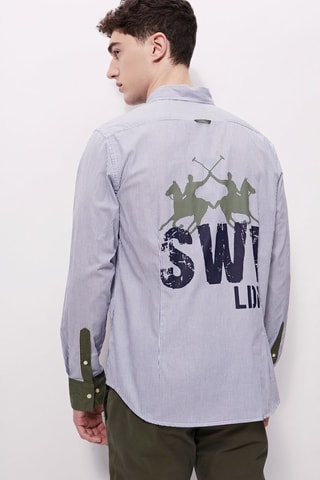 Chemise - 
Bleu et blanc