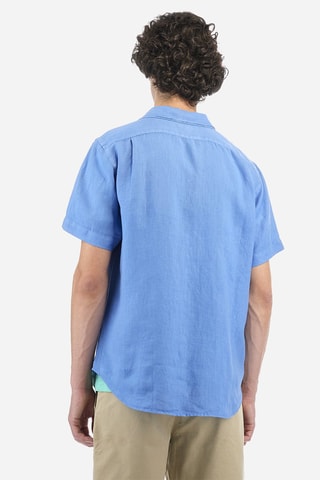 Chemise regular en lin - Bleu