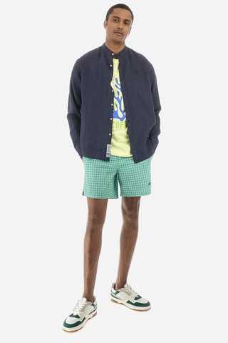 Chemise regular en lin - Bleu marine