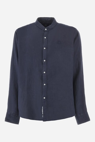 Chemise regular en lin - Bleu marine