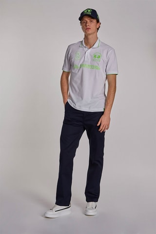 Polo  - Blanc et vert citron