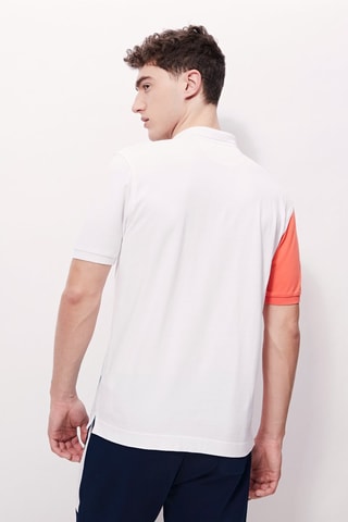 Polo - 
Blanc et corail