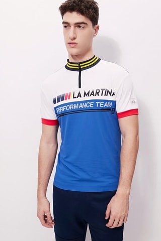 Polo - 
Blanc et bleu