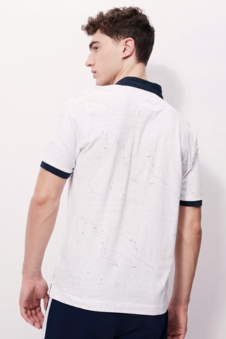 Polo - 
Blanc et bleu marine