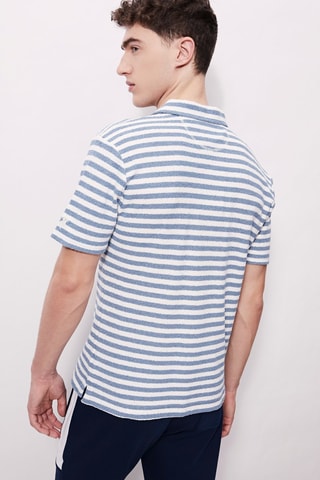 Polo - 
Blanc et bleu pâle