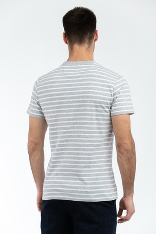 T-shirt - Gris clair chiné et blanc