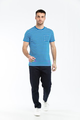 T-shirt - Bleu et blanc