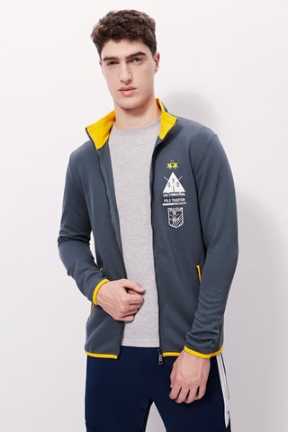Sweat - 
Gris et jaune