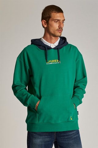 Sweat polaire à capuche - Vert