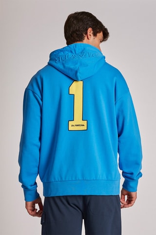 Sweat polaire à capuche - Bleu