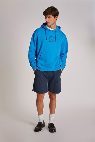 Sweat polaire à capuche - Bleu