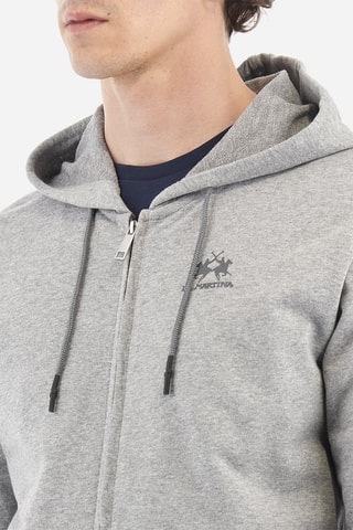 Sweat regular à capuche - Gris chiné