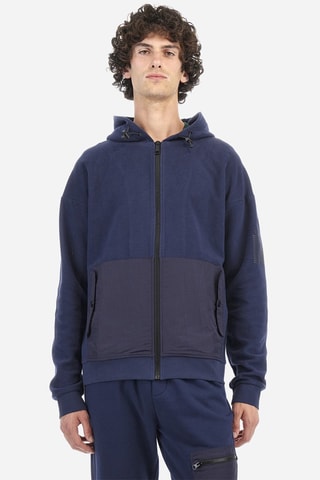 Sweat réversible regular à capuche - Bleu