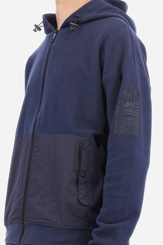 Sweat réversible regular à capuche - Bleu