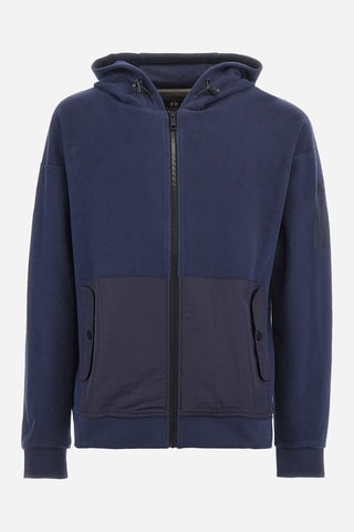 Sweat réversible regular à capuche - Bleu